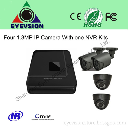 NVR Kits One NVR with Four 1.3MP IP Security Cameras (EV-1304NK)